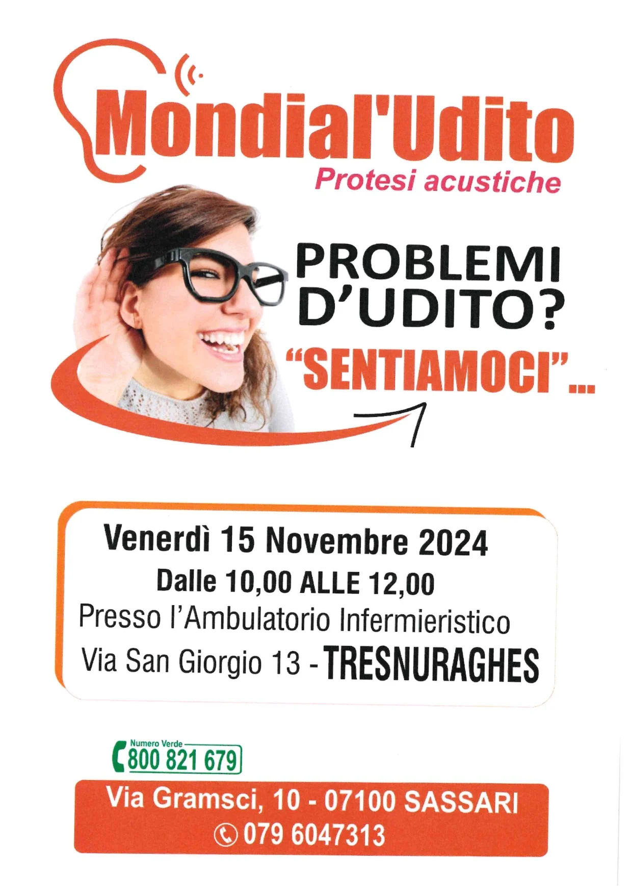 Campagna di prevenzione uditiva-screening gratuito