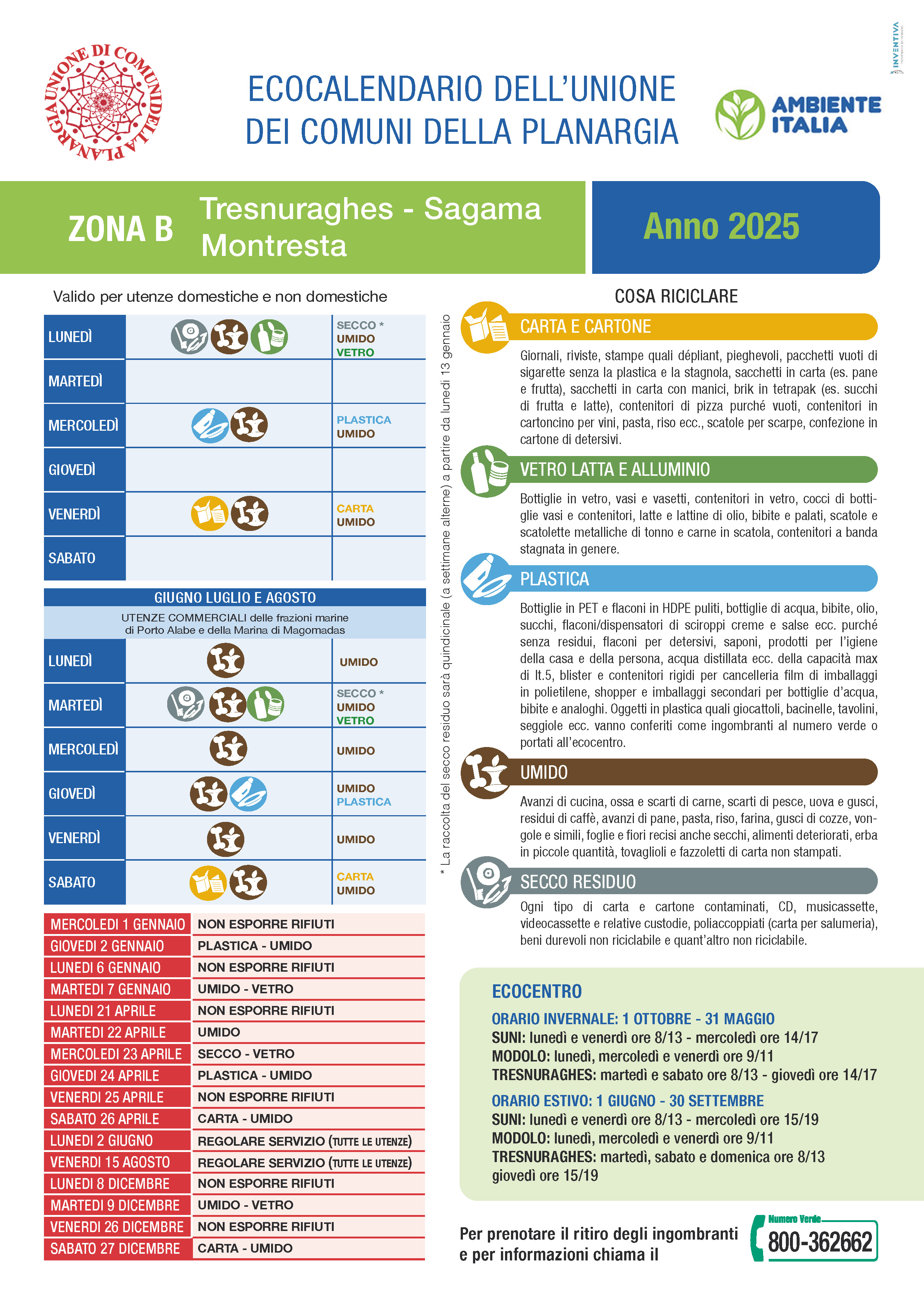 Calendario Rifiuti 2025